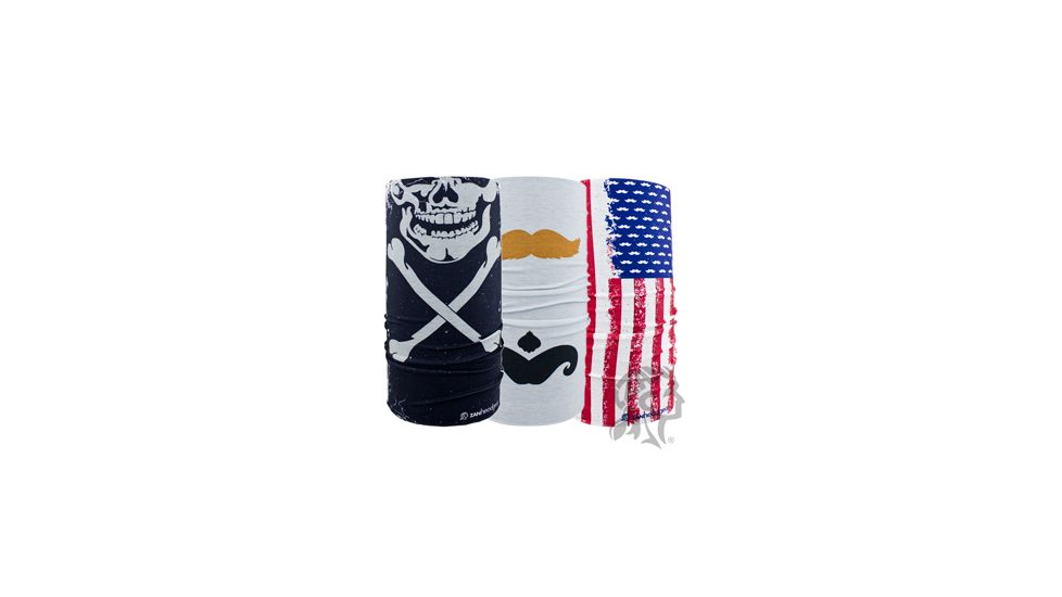 Motley Tube, 3-Pack, Mo Fun, One Size Fits Most
