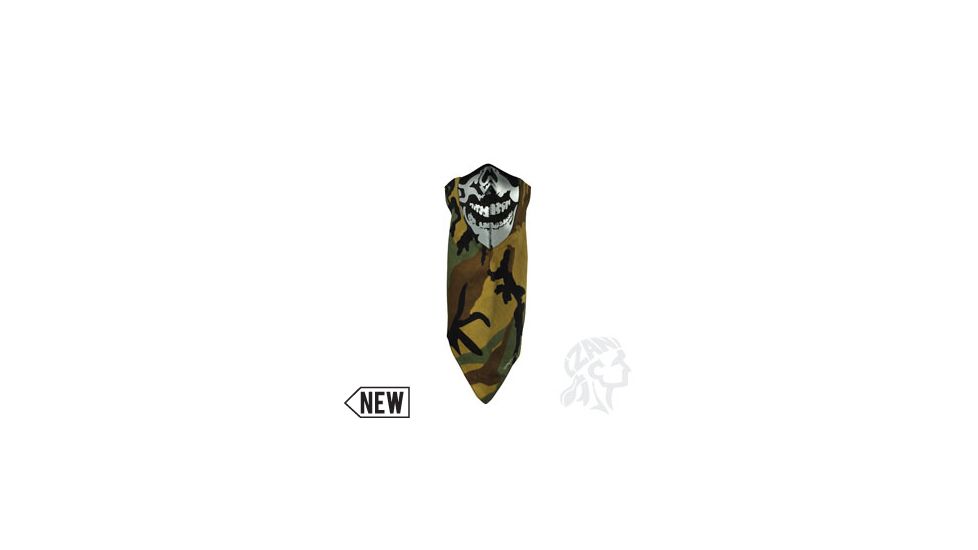 Zan Headgear Neodanna Mask, Cotton-Neoprene, Camo Skull, Reflectiv WNEO137