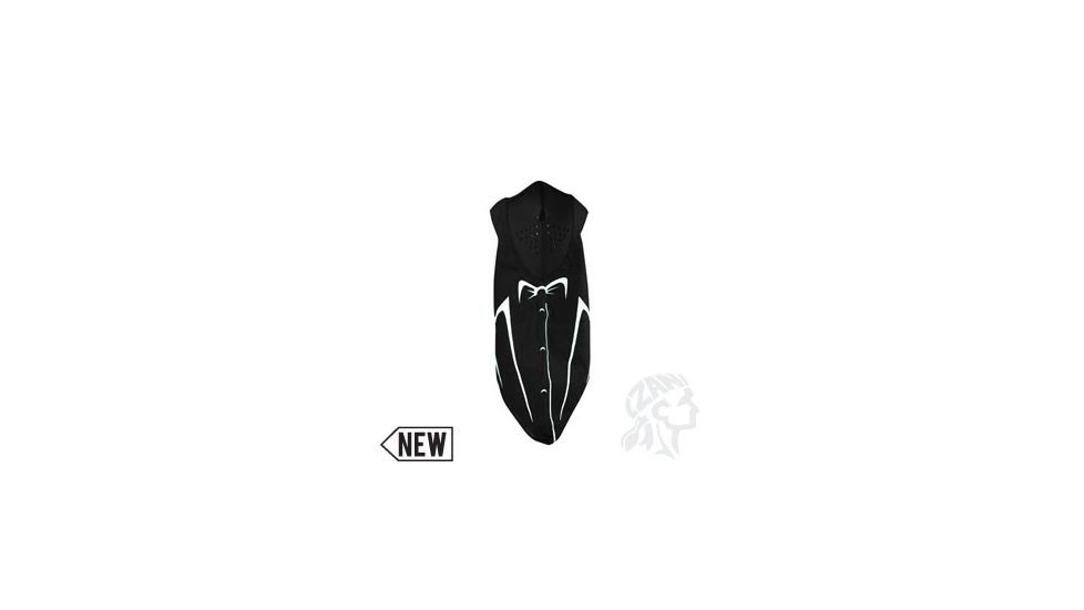 Zan Headgear Neodanna Mask, Cotton-Neoprene, Glow in the Dark, Tux WNEO141G