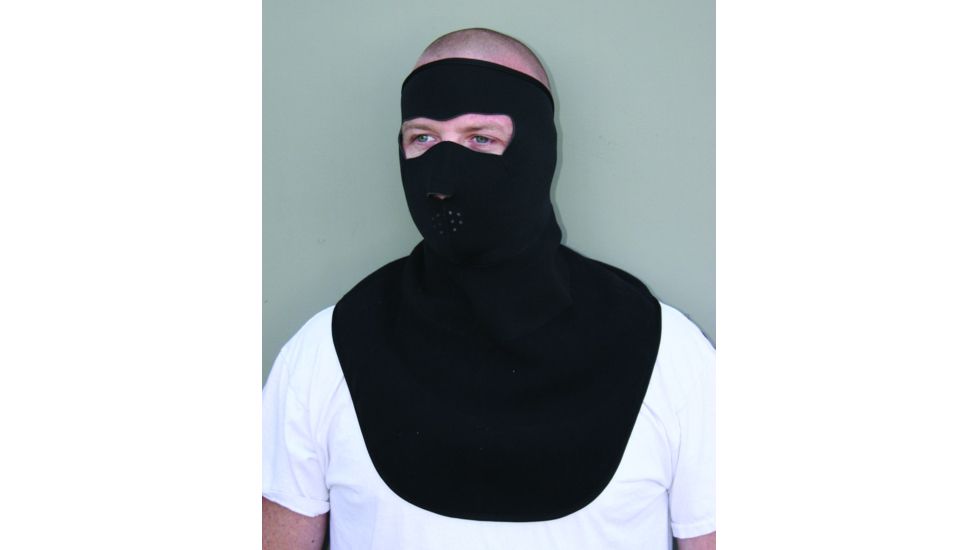 Zan Headgear Neoprene Face Mask Fleece Neck Shield Black WNFM114F