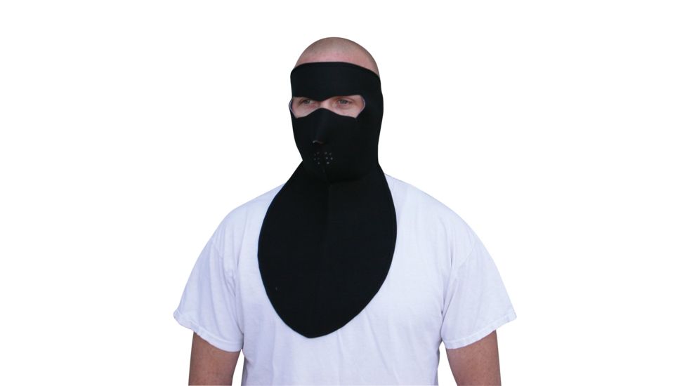 Zan Headgear Neoprene Face Mask Neoprene Neck Shield Black WNFM114N