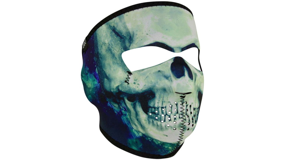Zan Headgear Neoprene Full Face Mask, Paint Skull - WNFM414