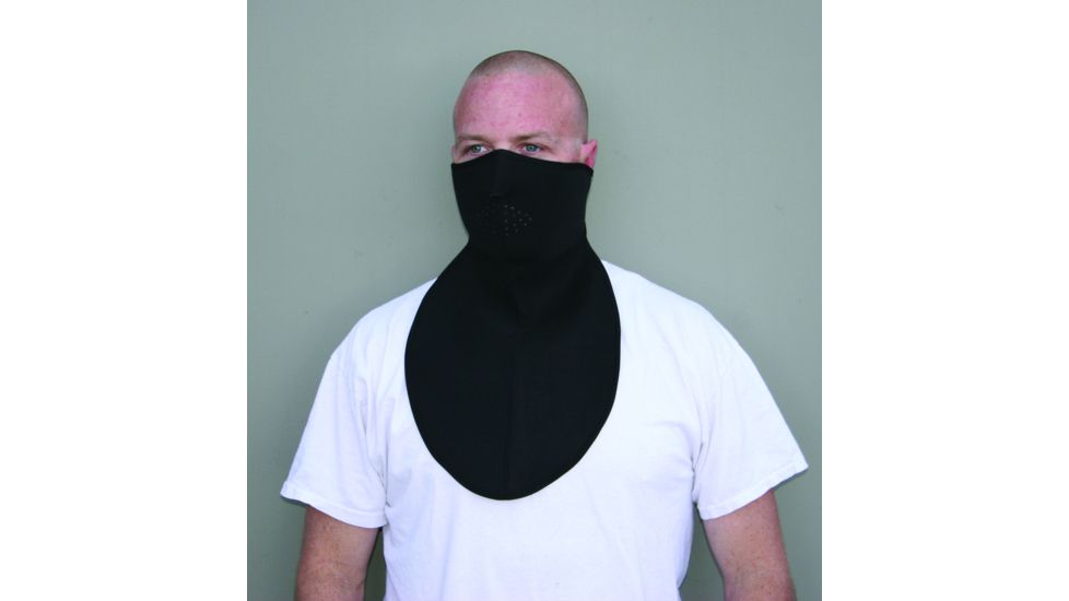 Zan Headgear Neoprene Half Face Mask Neoprene Neck Shield Black WNFM114HN