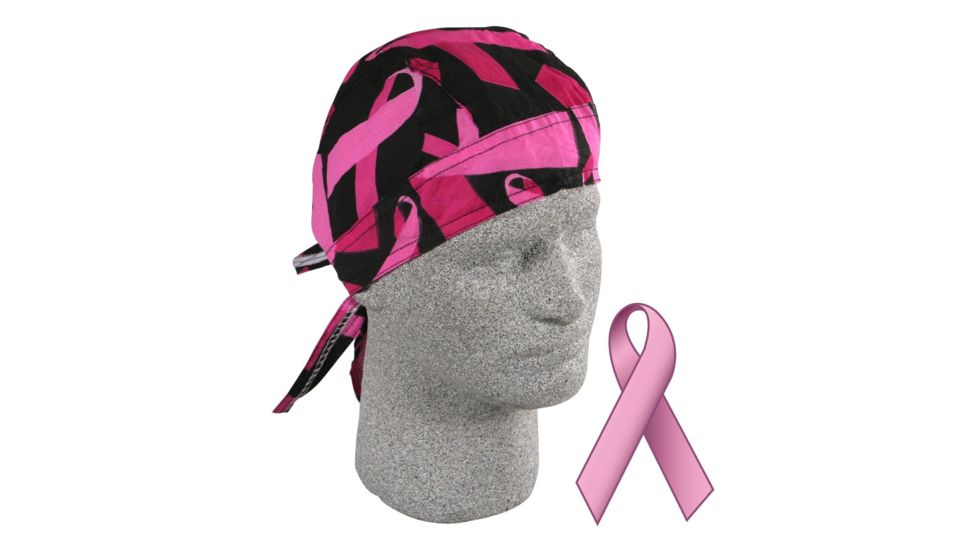 Zan Headgear Pink Ribbon Black Flydanna ZBC02