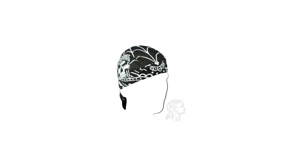 Zan Headgear Road Hog Flydanna, Cotton, Lethal Threat, Gangster Skull ZLT002