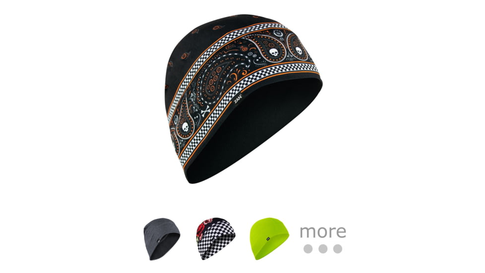 Zan Headgear Sportflex Skull Cap, Black/Orange, Charcoal Heather, Checkered Floral, Lime, Mossy Oak Break-Up Country, Mossy Oak Break-Up Eclipse