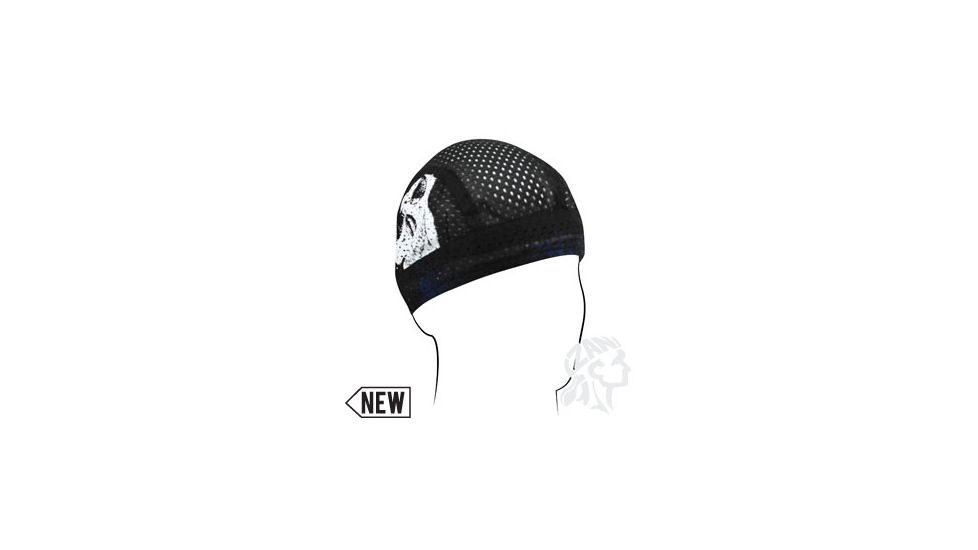 Zan Headgear Vented Flydanna, Polyester Mesh, Skulls ZX535