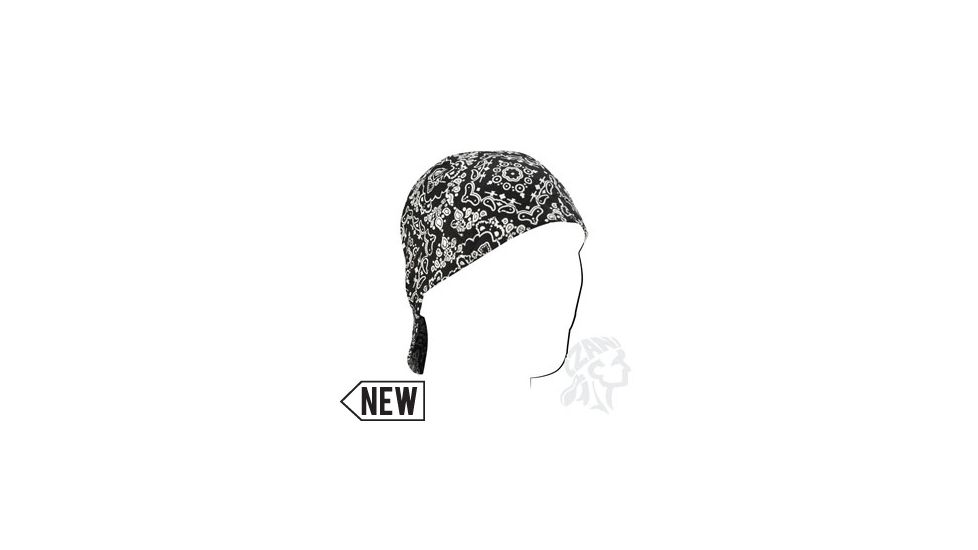 Zan Headgear Welders Cap, Cotton, Black Paisley, Size 7.0 CPW101S
