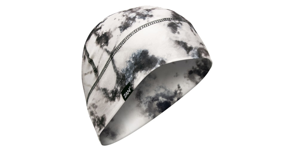 Zan Helmet Liner/Beanie SportFlex Series Black &amp; White Tie Dye