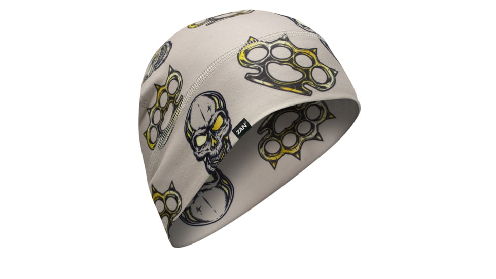 Zan Helmet Liner/Beanie SportFlex Series Greige Spiked Brass Knuckles