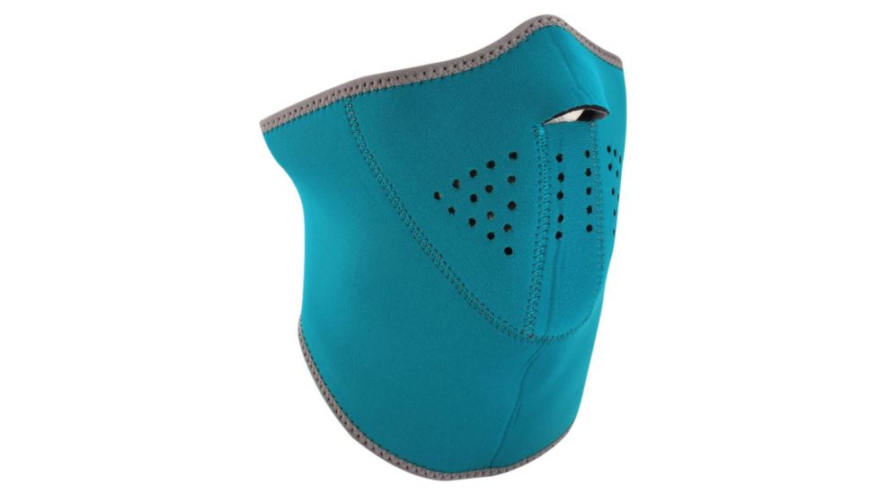 Zanheadgear 3-Panel Half Mask, Neoprene, Gray Reverses to Teal WNFM403H3