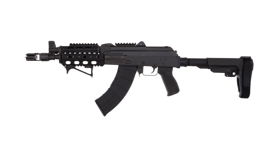 Zastava Arms USA ZPAP92 Semi Auto Pistol with Quad Rail, 7.62X39, 10 in Barrel