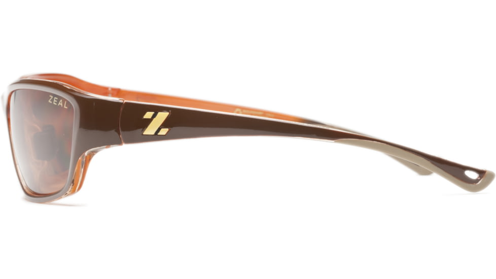 Zeal Optics Boundary Sunglasses, Brown + Orange Gloss Frame and Polarized Copper Lens 10033