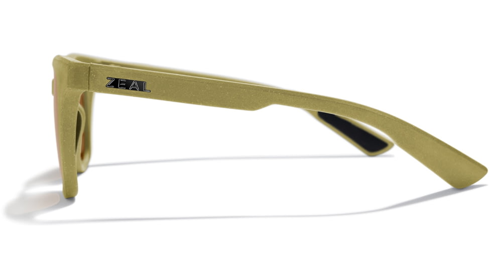 Zeal Optics Calistoga Recycled Plastics and Plant-Based Cat-Eye Polarized Sunglasses, Lichen/Copper, Medium, 12026