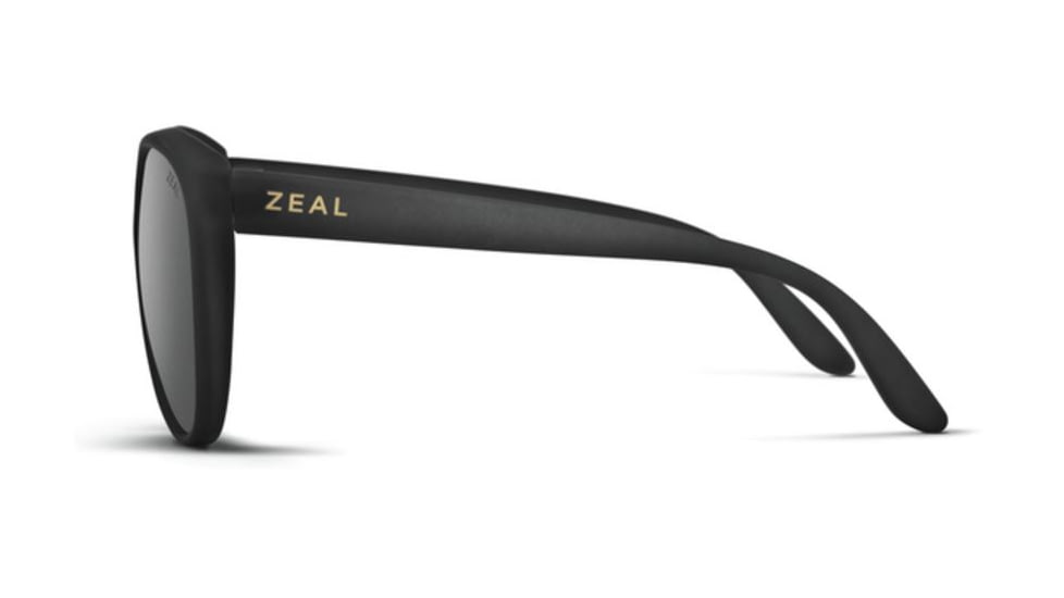 Zeal Optics Dakota Sunglasses, Matte Black Frame, Polarized Dark Grey Lens, Polarized, 10888