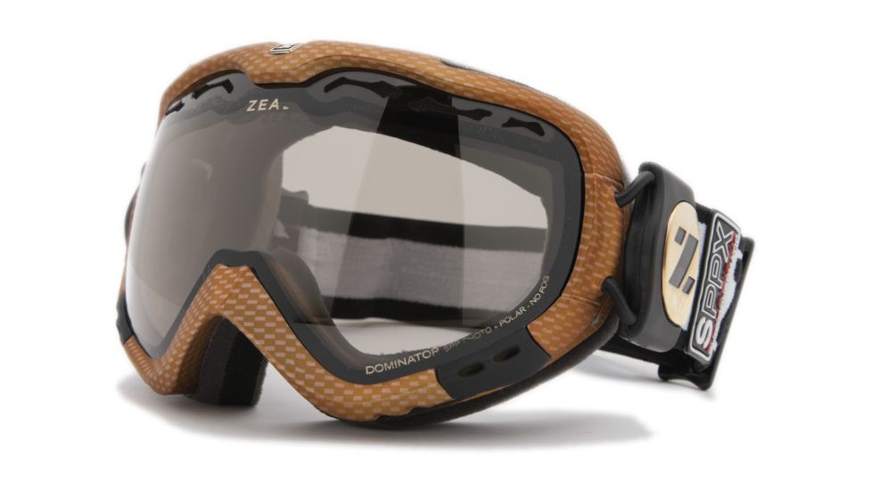 Zeal Optics Dominator Ski Goggles, Carbon Matte Copper Frame and Polarized Automatic Optimum Lens DM4SPPC