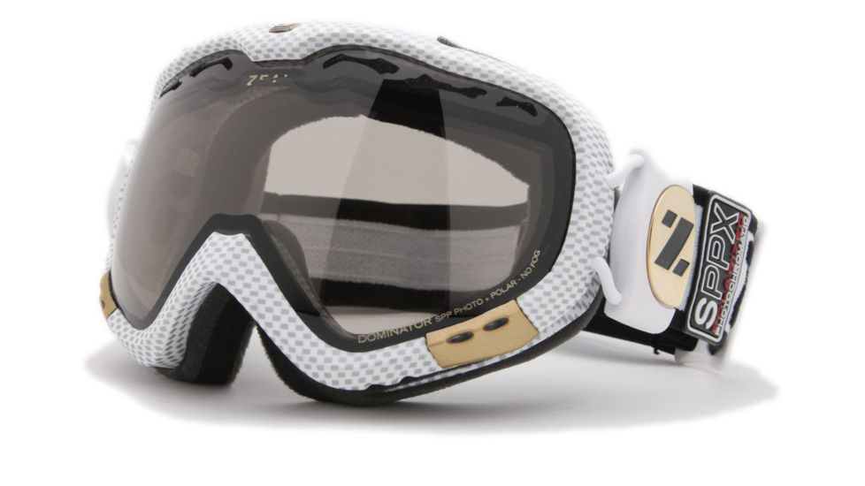 Zeal Optics Dominator Ski Goggles, Carbon Matte White Frame and Polarized Automatic Optimum Lens DM4SPPW