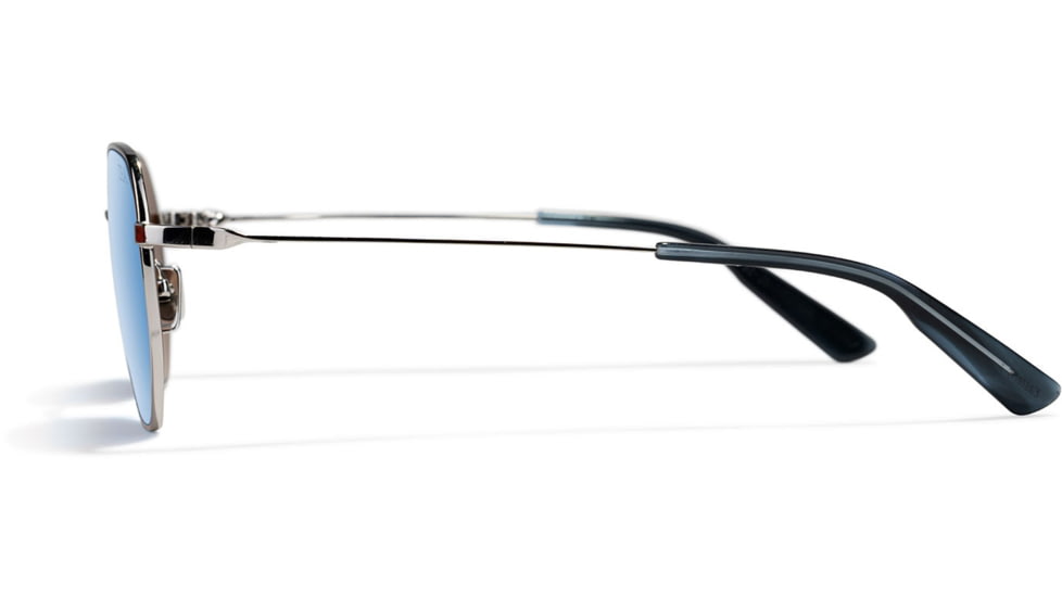 Zeal Optics Easterly Eco-Friendly Stainless Steel Aviator Polarized Sunglasses, Silver/Horizon Blue, Medium, 12014
