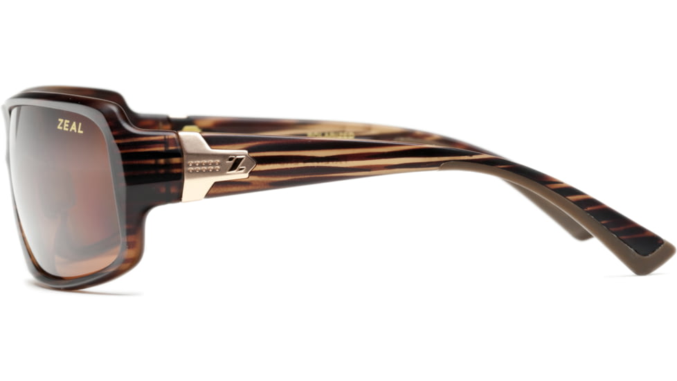 Zeal Optics Epic Sunglasses, Matte Wood Grain Frame and Polarized Copper Lens 10070