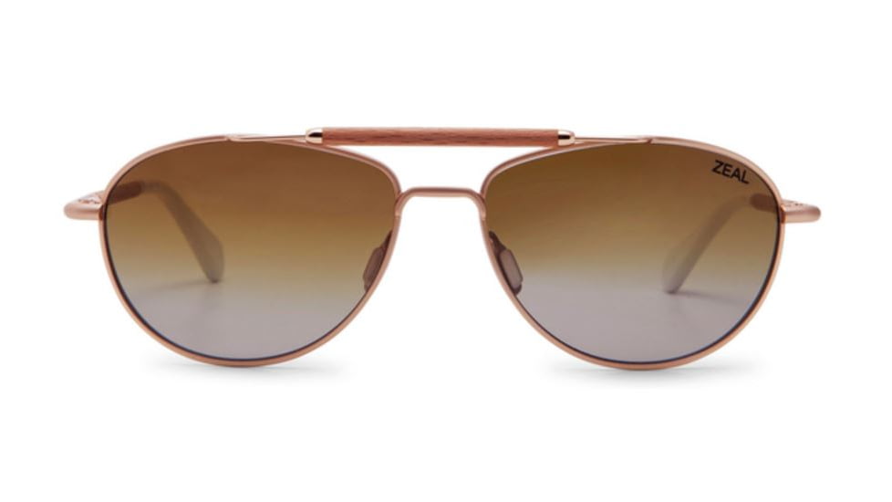 Zeal Optics Fairmont Sunglasses, Matte Gold Frame, Polarized Gradient Copper Lens, Polarized, 10946