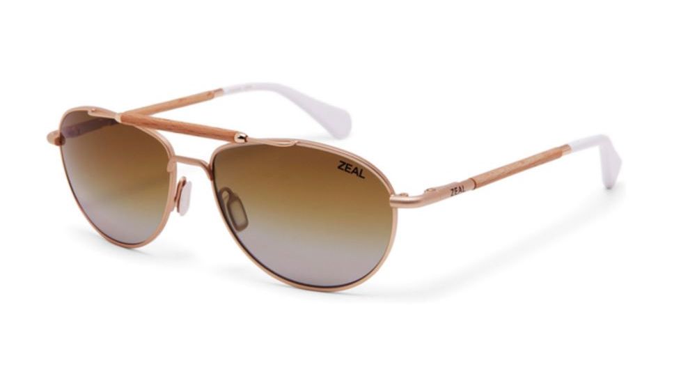 Zeal Optics Fairmont Sunglasses, Matte Gold Frame, Polarized Gradient Copper Lens, Polarized, 10946