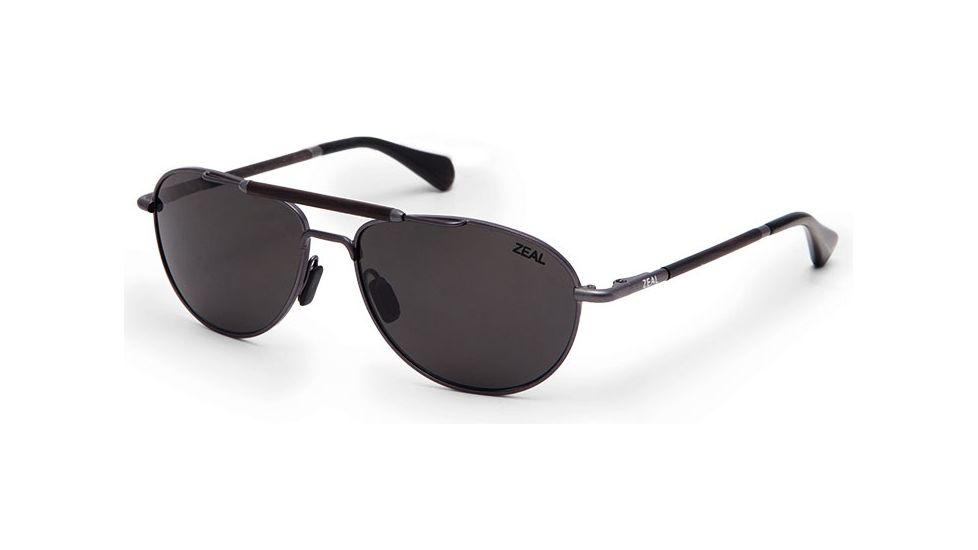 Zeal Optics Fairmont Sunglasses - Polished Steel Frame,Polarized Dark Grey Lens 10945