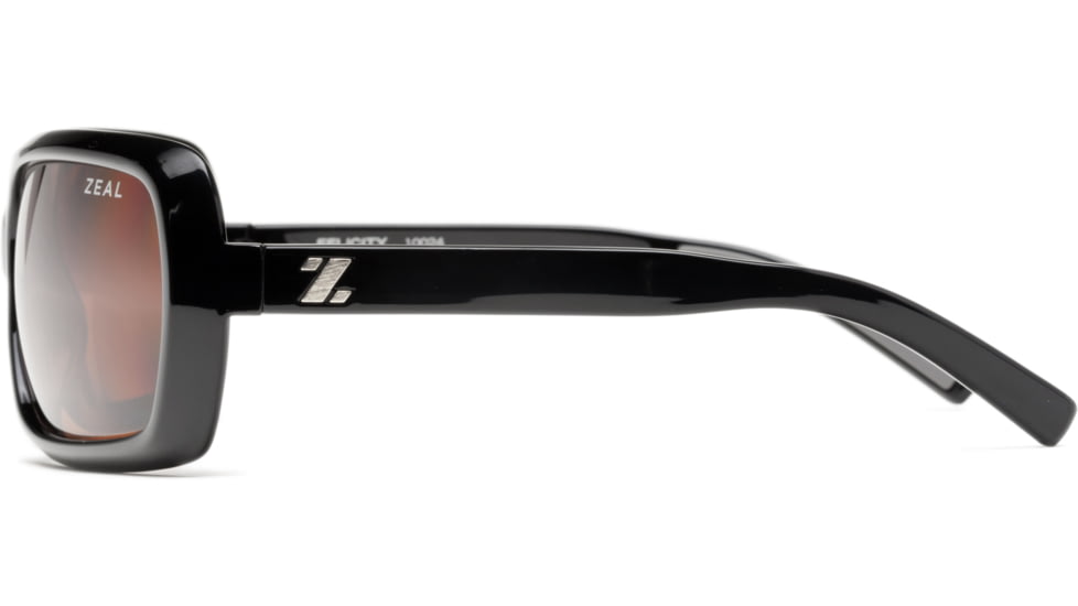 Zeal Optics Felicity Womens Sunglasses, Black Gloss Frame and Polarized Copper Lens 10024