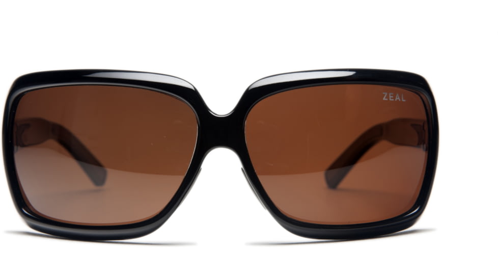 Zeal Optics Felicity Womens Sunglasses, Black Gloss Frame and Polarized Copper Lens 10024