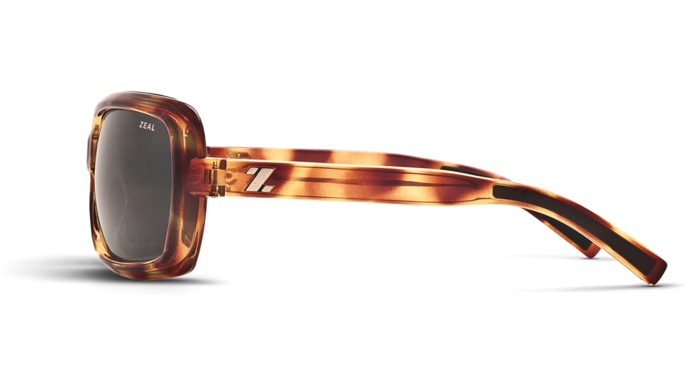 Zeal Optics Felicity Womens Sunglasses, Blonde Tortoise Frame and Polarized Dark Grey Lens 10397
