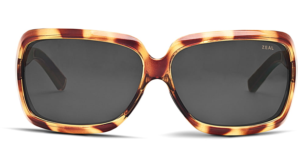 Zeal Optics Felicity Womens Sunglasses, Blonde Tortoise Frame and Polarized Dark Grey Lens 10397