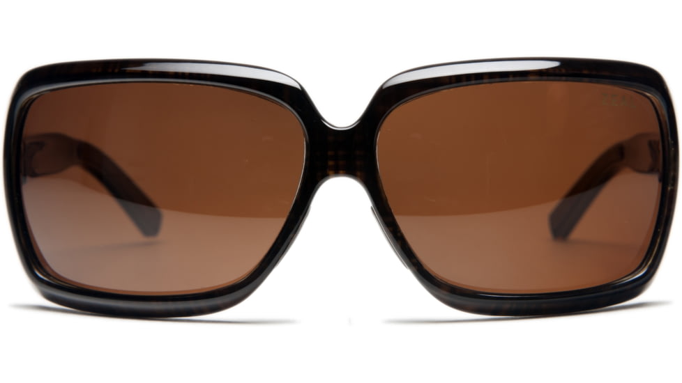 Zeal Optics Felicity Womens Sunglasses, Brown Plaid Frame and Polarized Copper Lens 10028