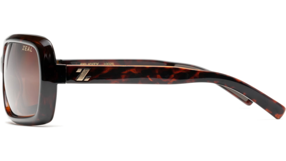 Zeal Optics Felicity Womens Sunglasses, Demi Tortoise Frame and Polarized Copper Lens 10026
