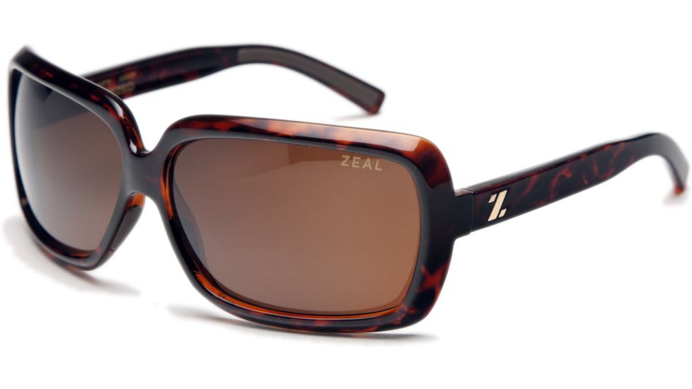 Zeal Optics Felicity Womens Sunglasses, Demi Tortoise Frame and Polarized Copper Lens 10026
