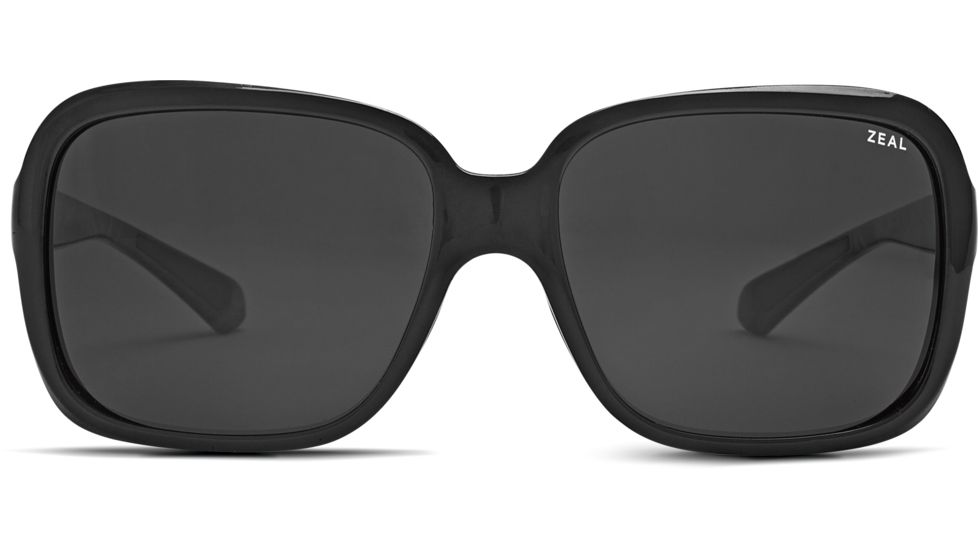 Zeal Optics Hadley Womens Sunglasses, Black Gloss Frame and Polarized Dark Grey Lens 10413