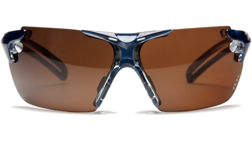 Zeal Optics Helix Sunglasses, Blue Gloss Frame and Polarized Copper Lens 10055