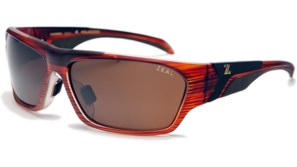 Zeal Optics Insomnia Sunglasses, Matte Rust Wood Grain Frame and Polarized Copper Lens 10042