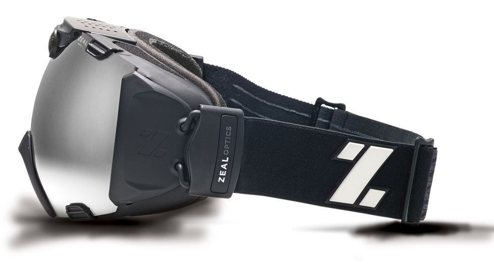 Zeal Optics iON Camera Ski Goggles, Matte Night Black Frame and Metal Mirror Optimum Lens 10318