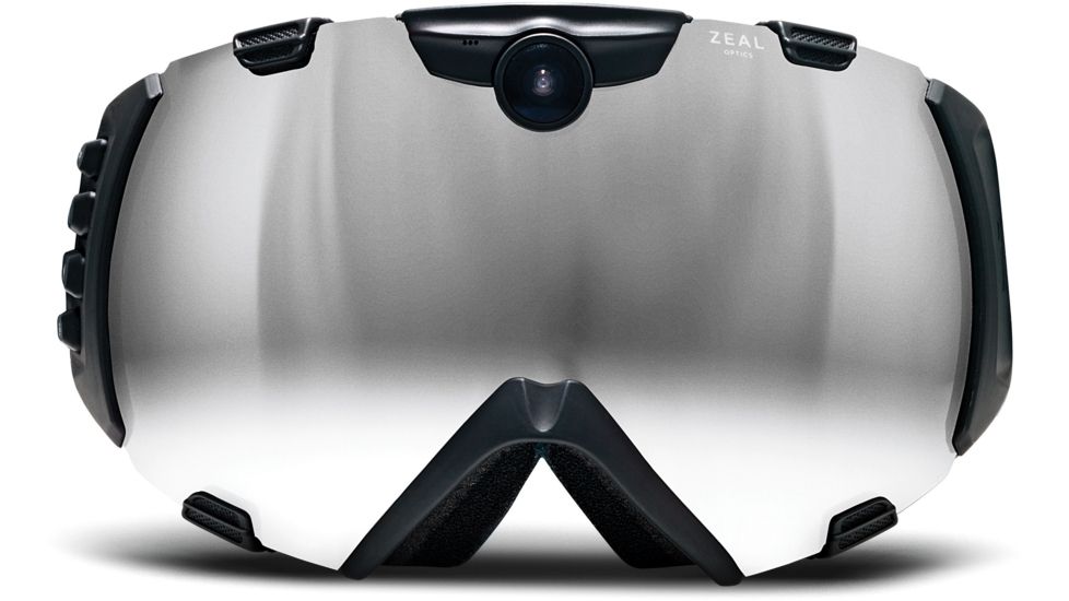 Zeal Optics iON Camera Ski Goggles, Matte Night Black Frame and Metal Mirror Optimum Lens 10318