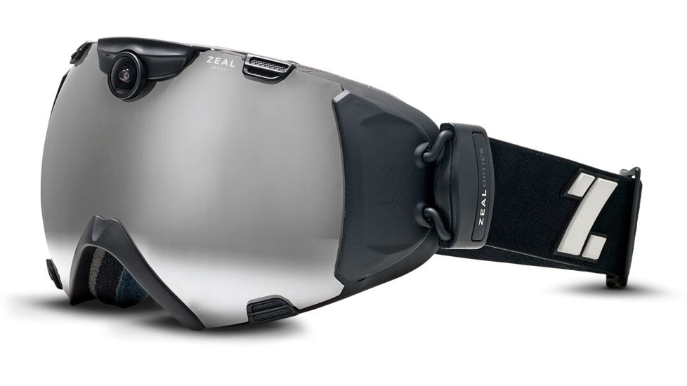 Zeal Optics iON Camera Ski Goggles, Matte Night Black Frame and Metal Mirror Optimum Lens 10318