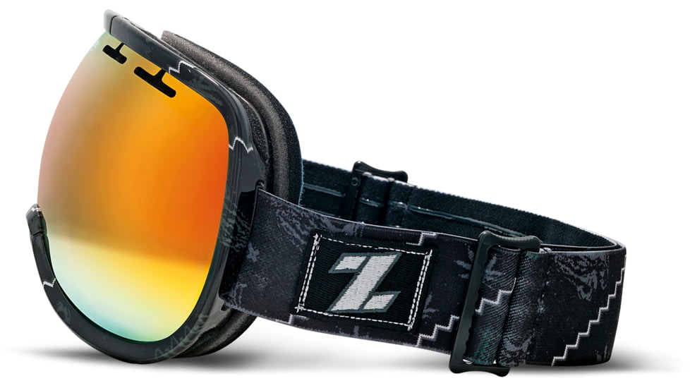 Zeal Optics Level Ski Goggles, Henley Black Frame and Bluebird Mirror Optimum Lens 10272