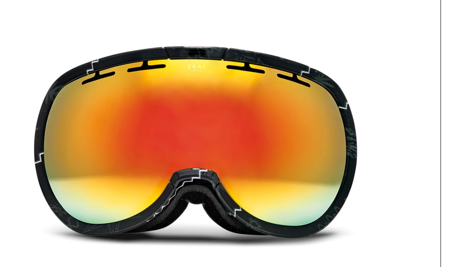 Zeal Optics Level Ski Goggles, Henley Black Frame and Bluebird Mirror Optimum Lens 10272