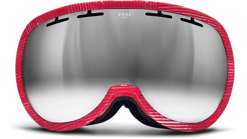 Zeal Optics Level Ski Goggles, MADE Red Wash Frame and Bluebird Mirror Optimum Lens 10271