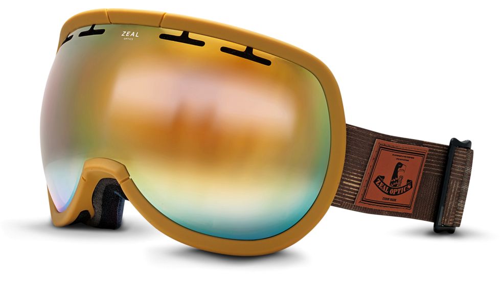 Zeal Optics Level Ski Goggles, MADE Wood Frame and Alchemy Mirror Optimum Lens 10269