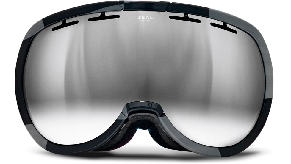 Zeal Optics Level Ski Goggles, Supply Black Frame and Metal Mirror Optimum Lens 10266