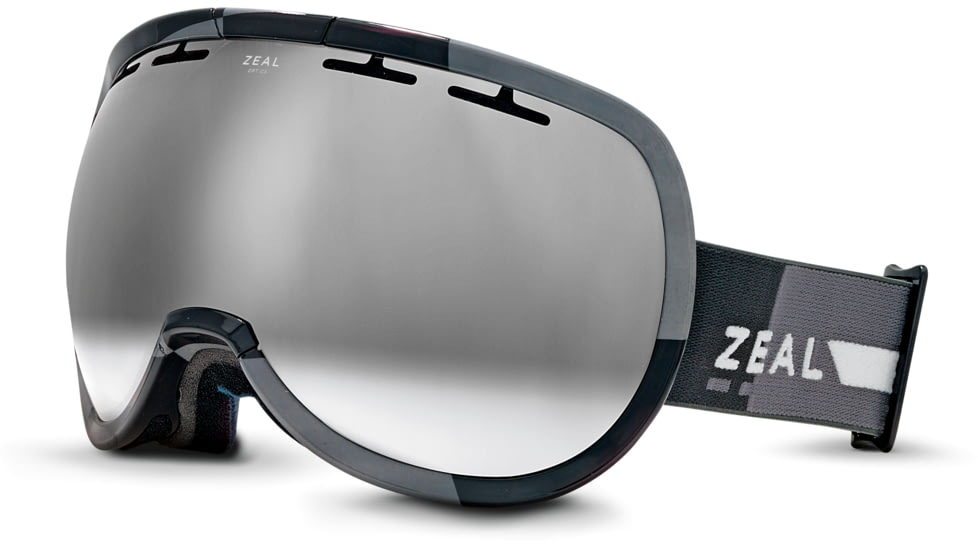 Zeal Optics Level Ski Goggles, Supply Black Frame and Metal Mirror Optimum Lens 10266