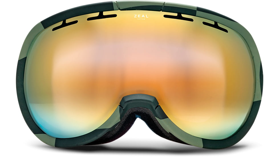 Zeal Optics Level Ski Goggles, Supply Olive Frame and Alchemy Mirror Optimum Lens 10268