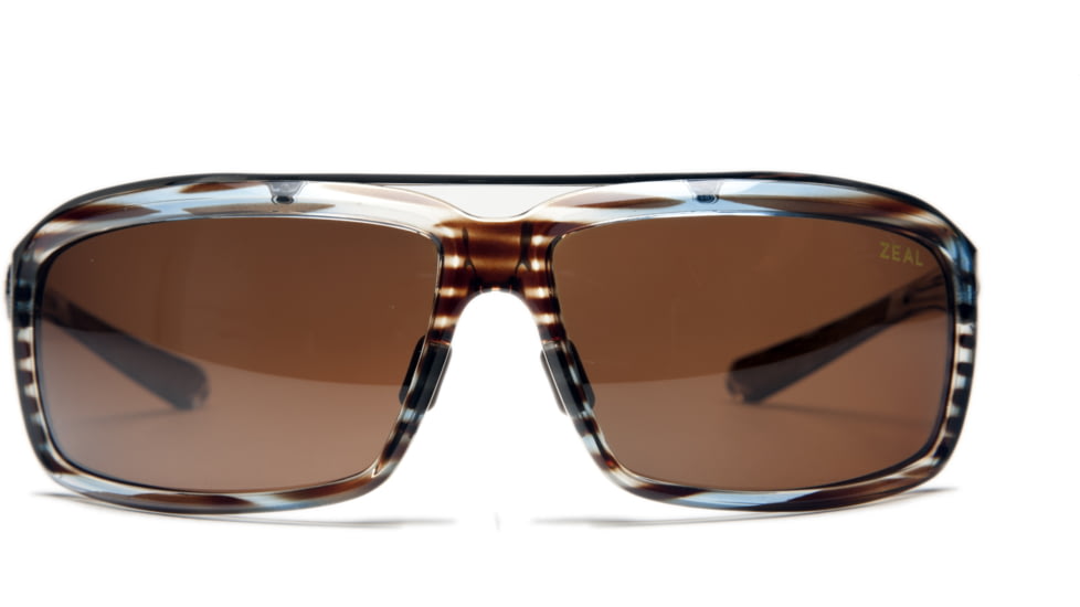 Zeal Optics Re-Entry Sunglasses, Aqua Blue Wood Grain Frame and Polarized Copper Lens 10076