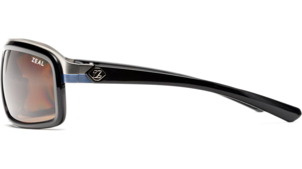 Zeal Optics Re-Entry Sunglasses, Black Gloss Frame and Polarized Copper Lens 10073