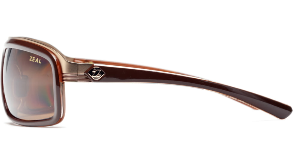 Zeal Optics Re-Entry Sunglasses, Chocolate Gloss Frame and Polarized Copper Lens 10074