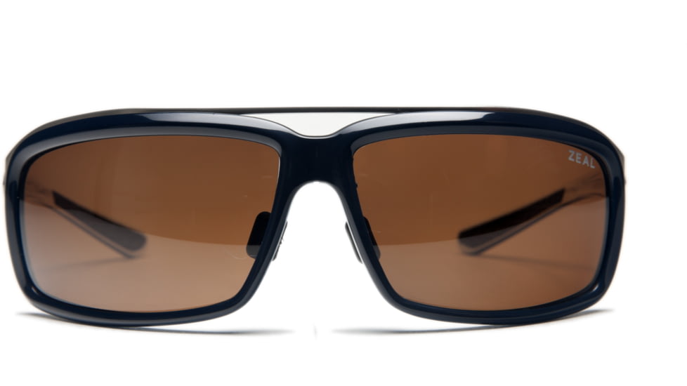 Zeal Optics Re-Entry Sunglasses, Dark Blue + White Gloss Frame and Polarized Copper Lens 10075